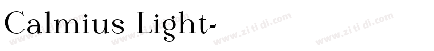 Calmius Light字体转换